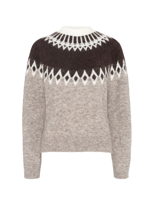 Annie Round Neck With Pattern - Breccia