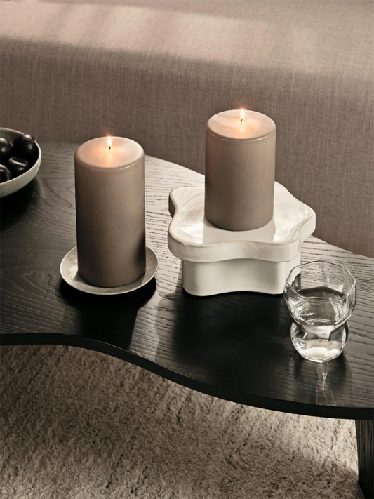 Church Pillar Candle 10x15cm - Linen