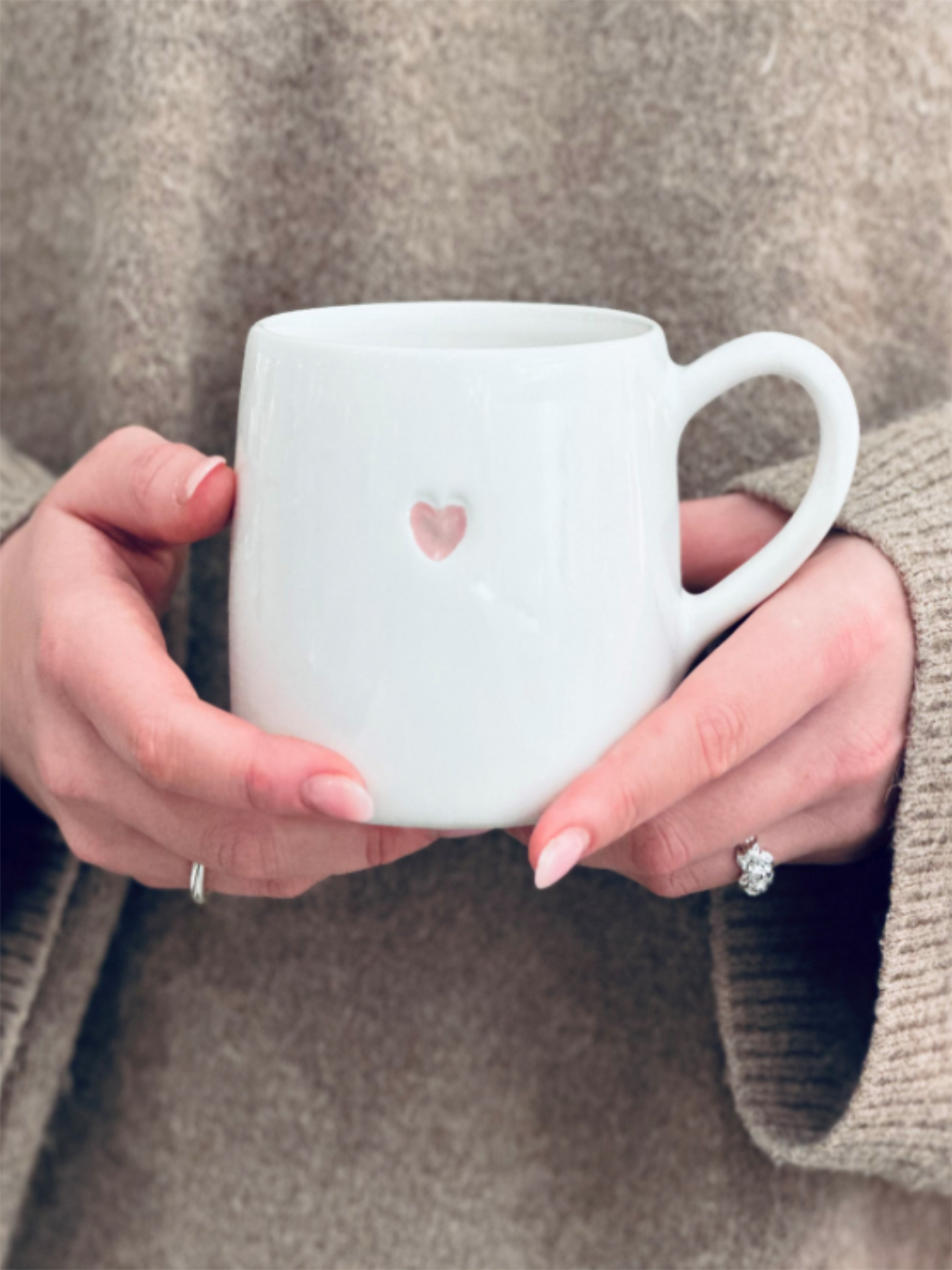 Kopp Med Hjerte - Rosa