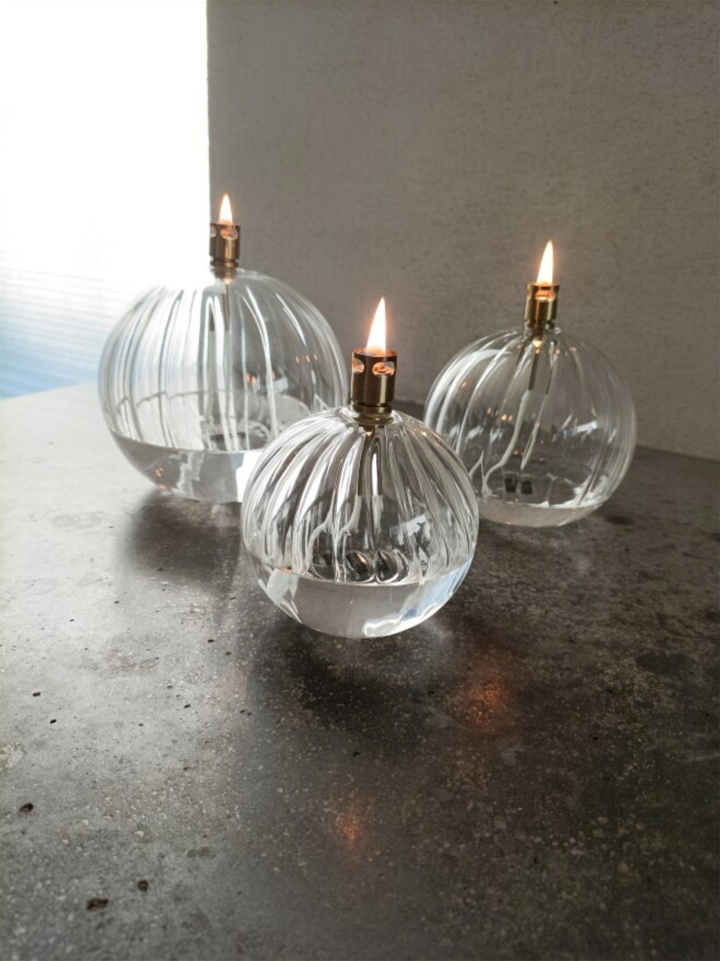 Oljelampe - Round Elegant Brass S