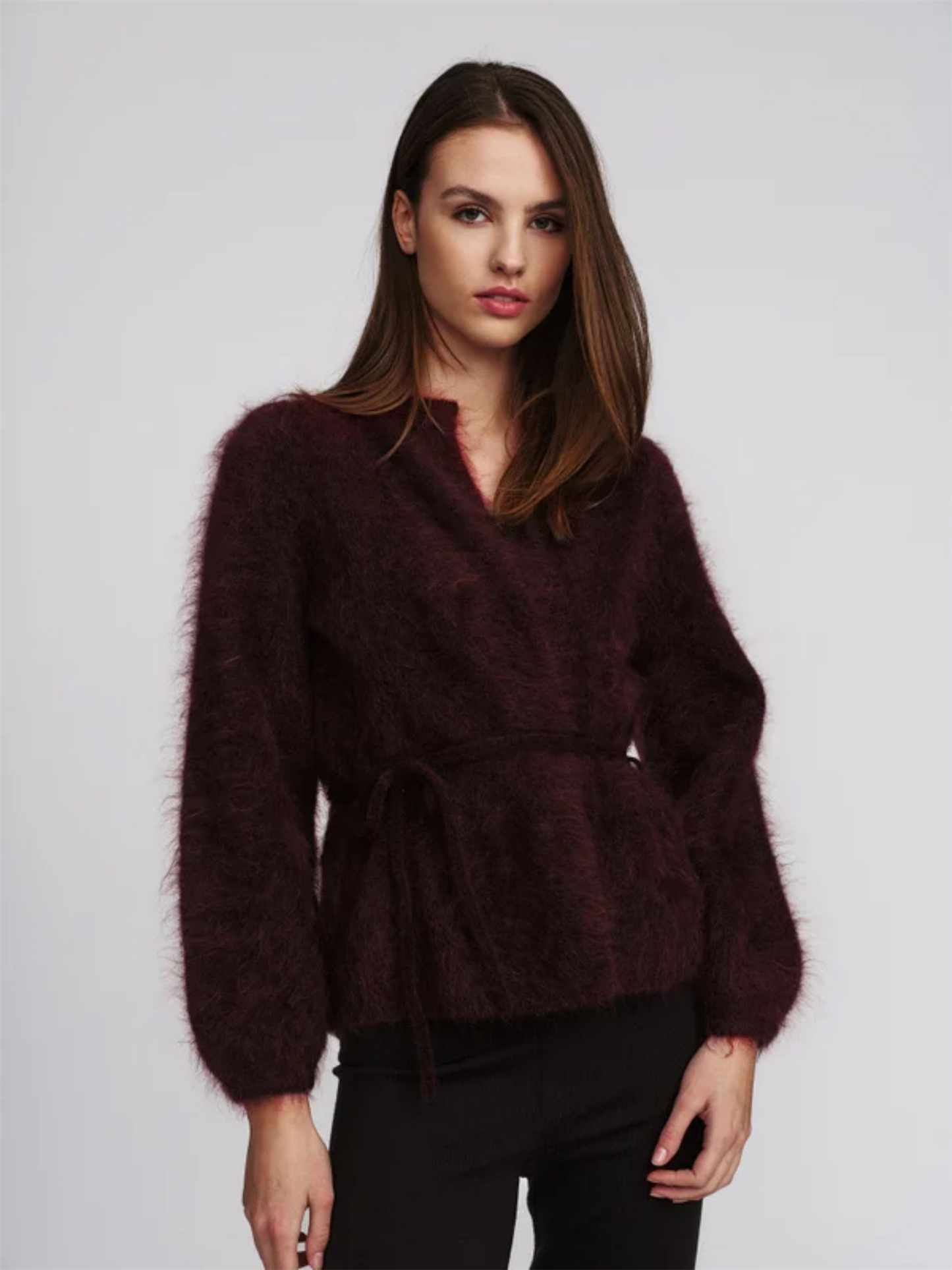 Fredrikke Chunky Cardigan - Oxblood