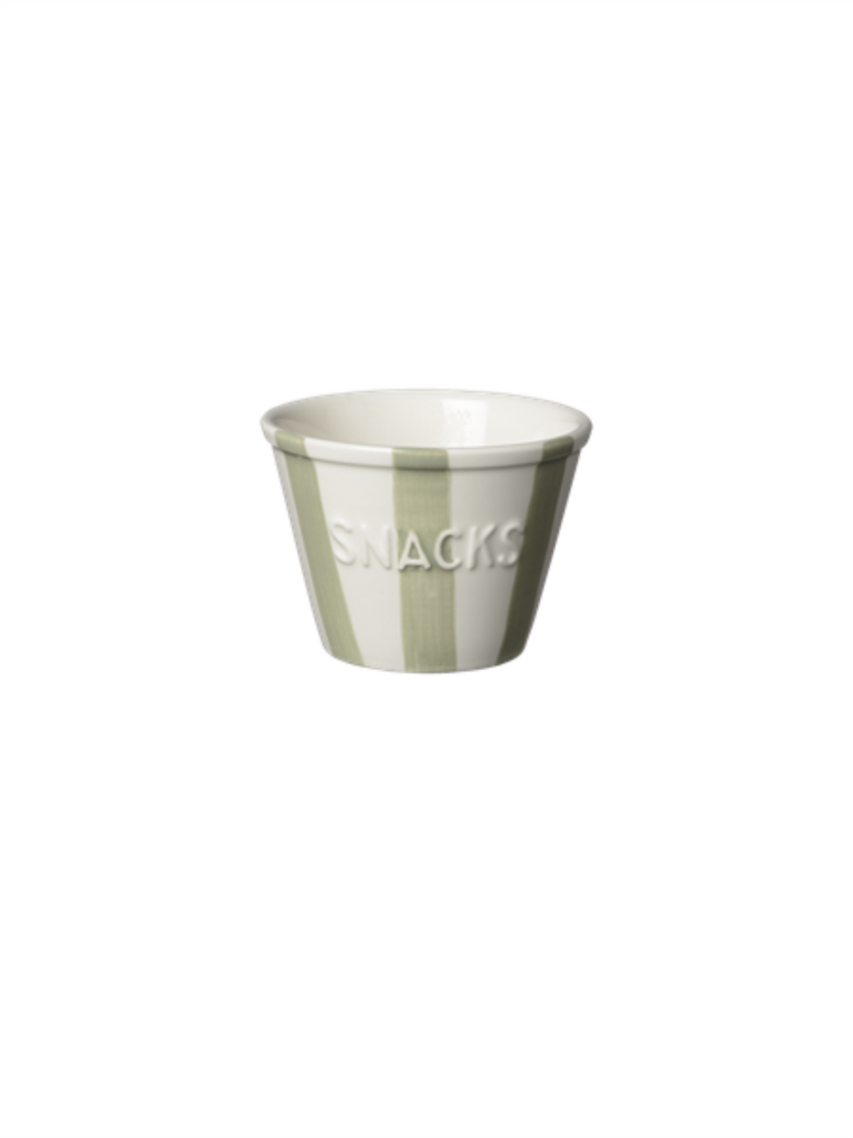 Snacksskål - Sage Stripes M/Hvit Tekst