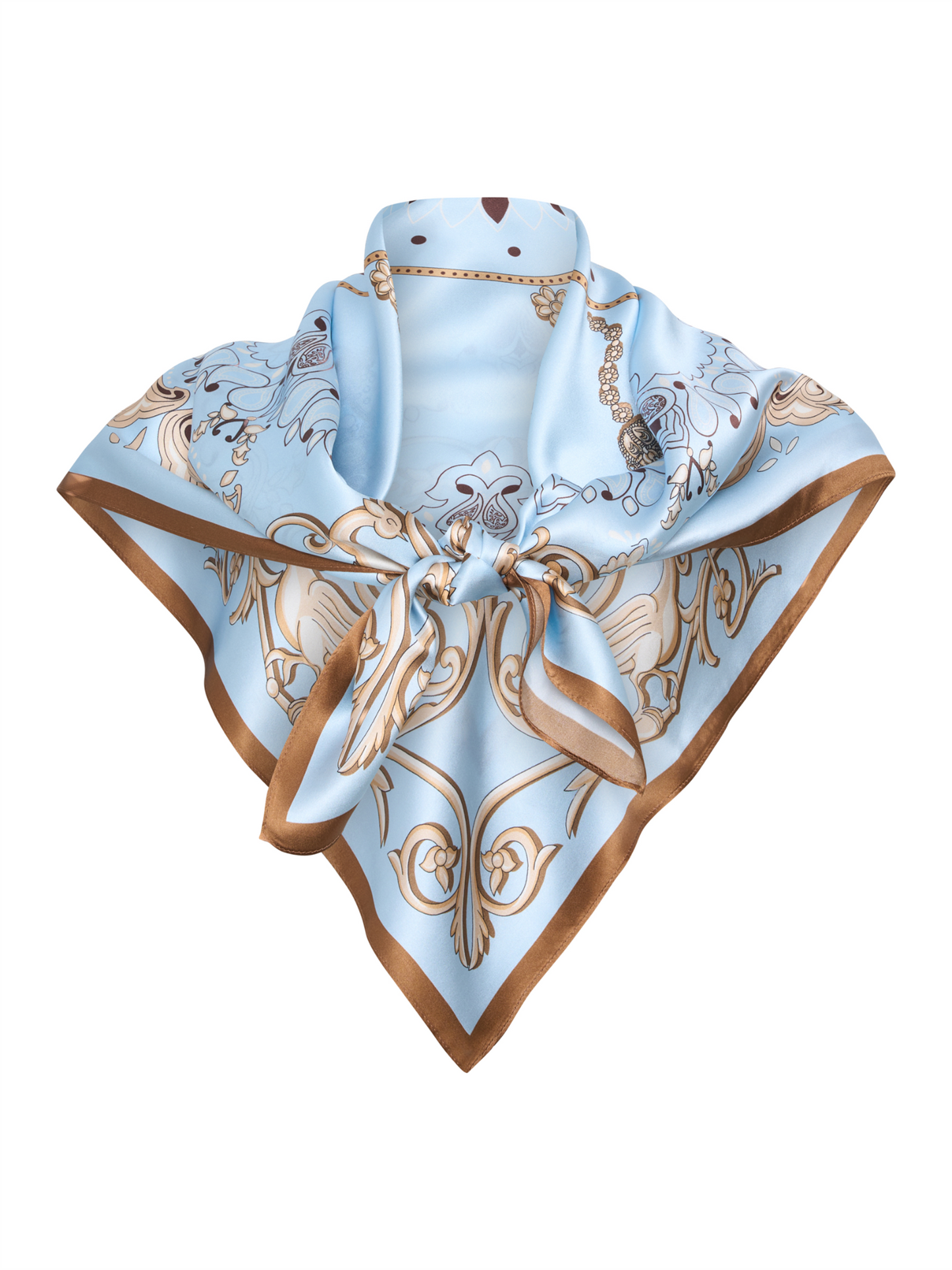 Lola Silk Scarf - Light Blue