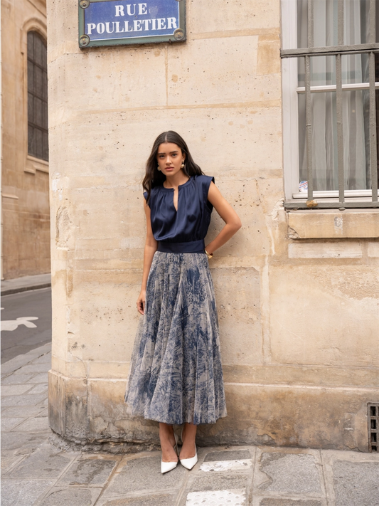 Amber Skirt - Navy Blue