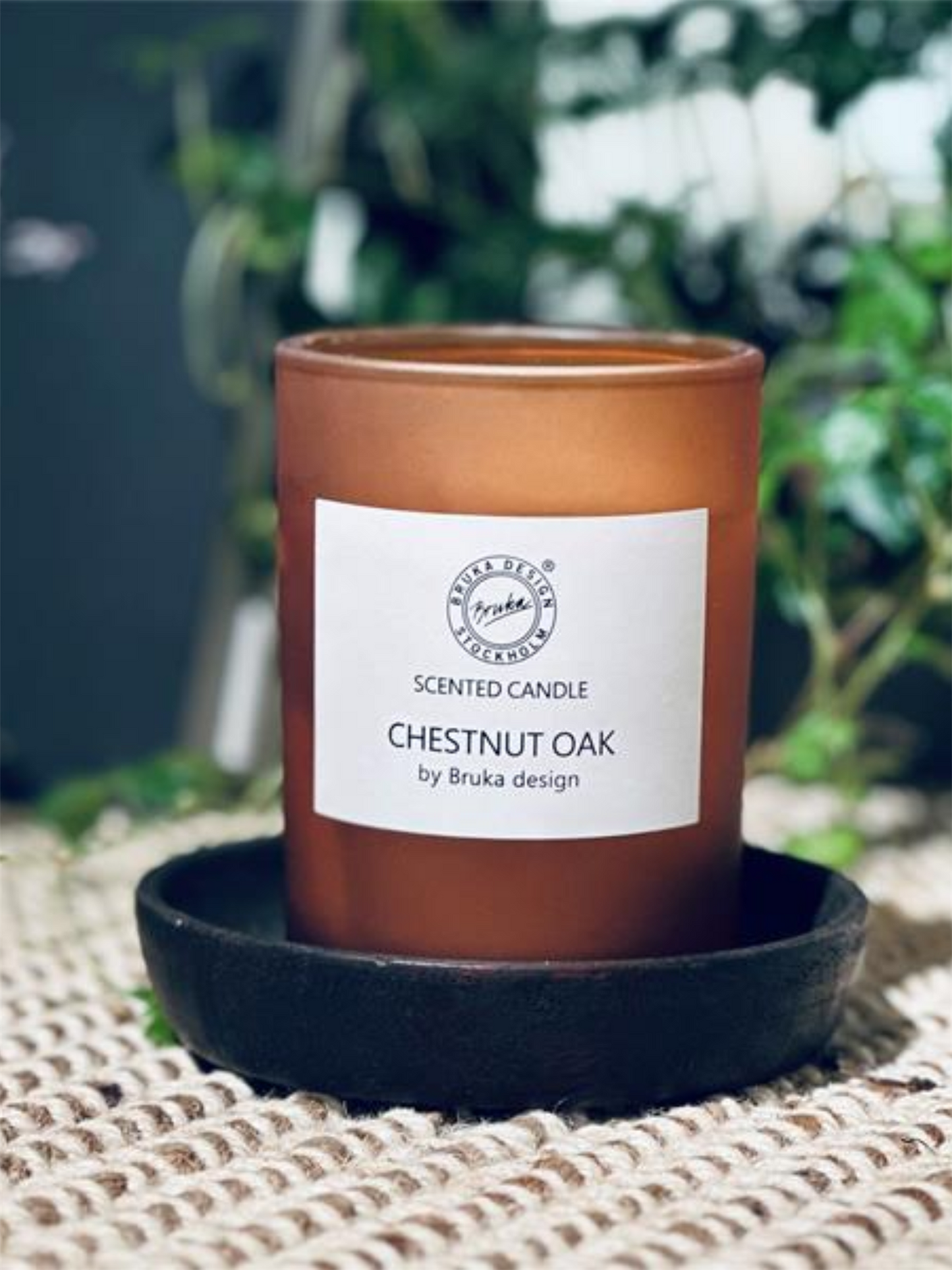 Duftlys Amber 8x10,5cm - Chestnut Oak