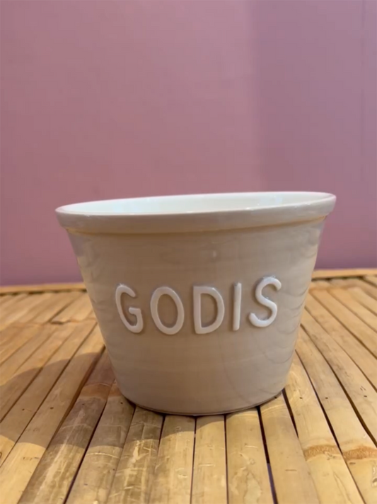 Godis Skål - Havre Med Hvit Tekst