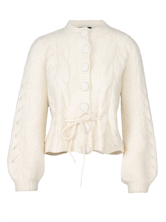 Sophia Chunky Cardigan - Bright White