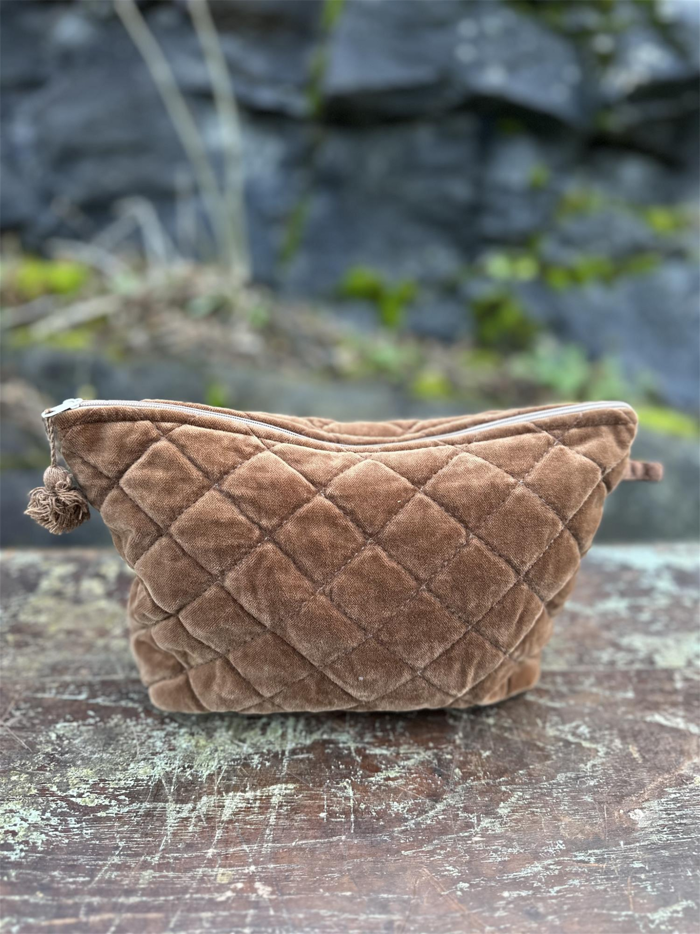 Toalettmappe Velur - Chocolate