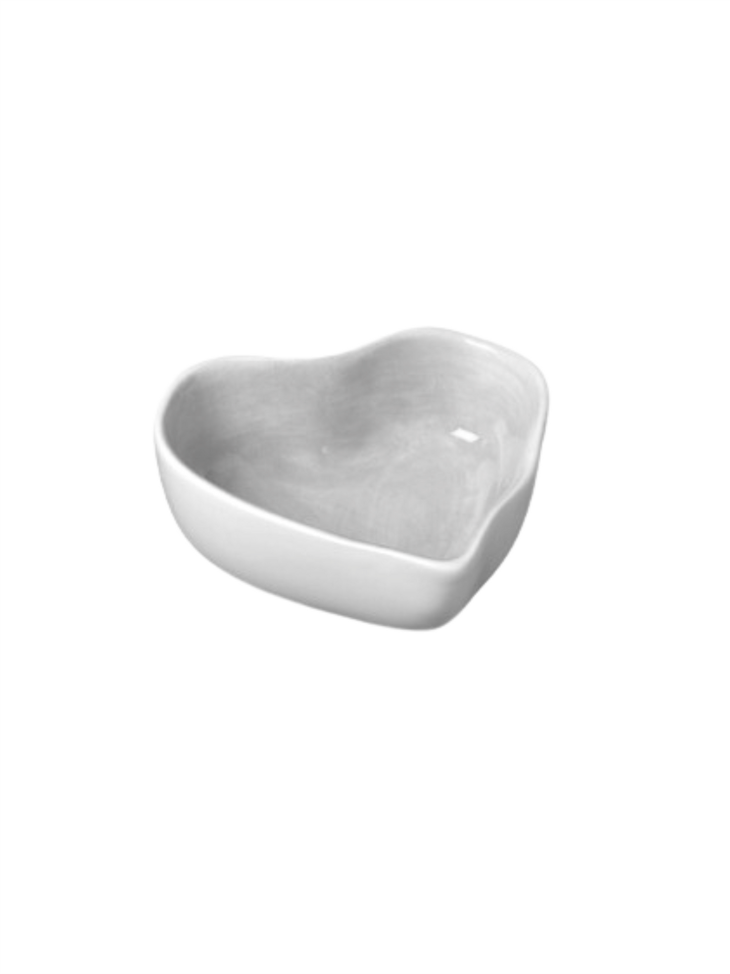 Paiform Hjerte Mini 8x9cm - Hvit