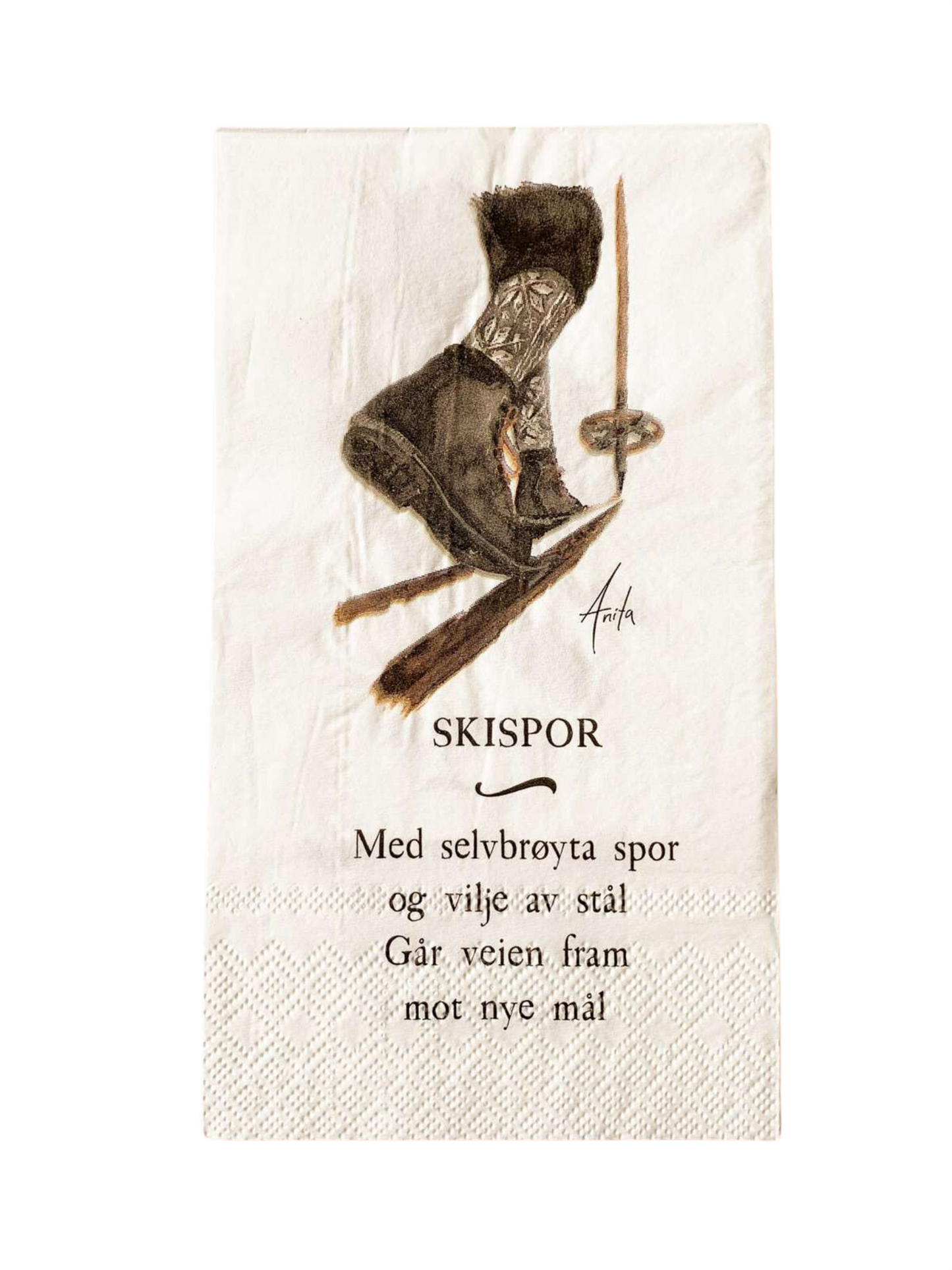 Servietter - Skispor 33x44cm