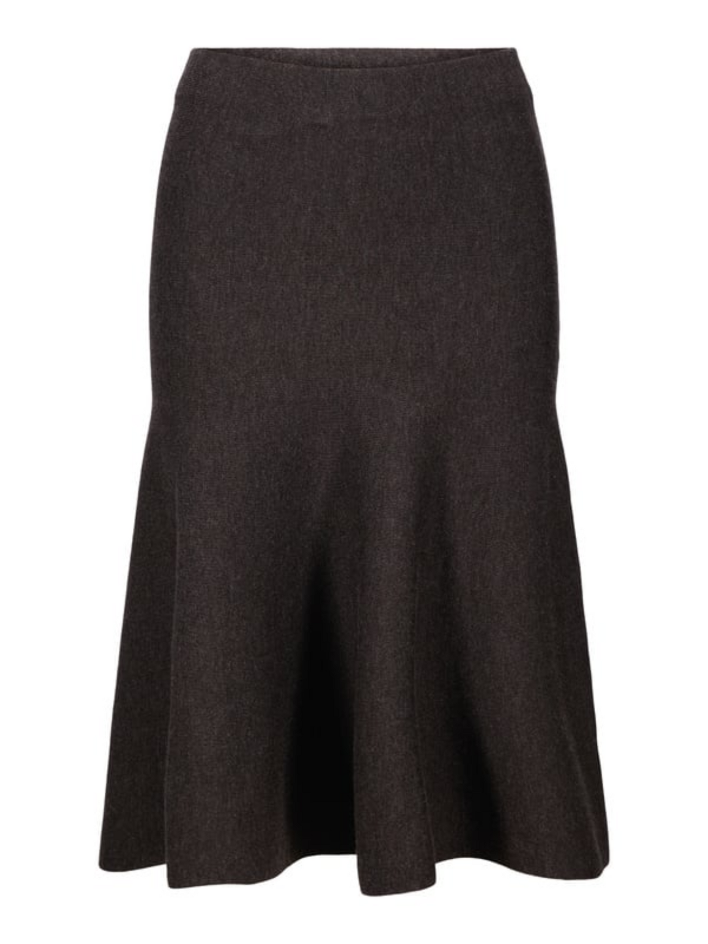 Darja Merino Skirt - Dark Brown Melange