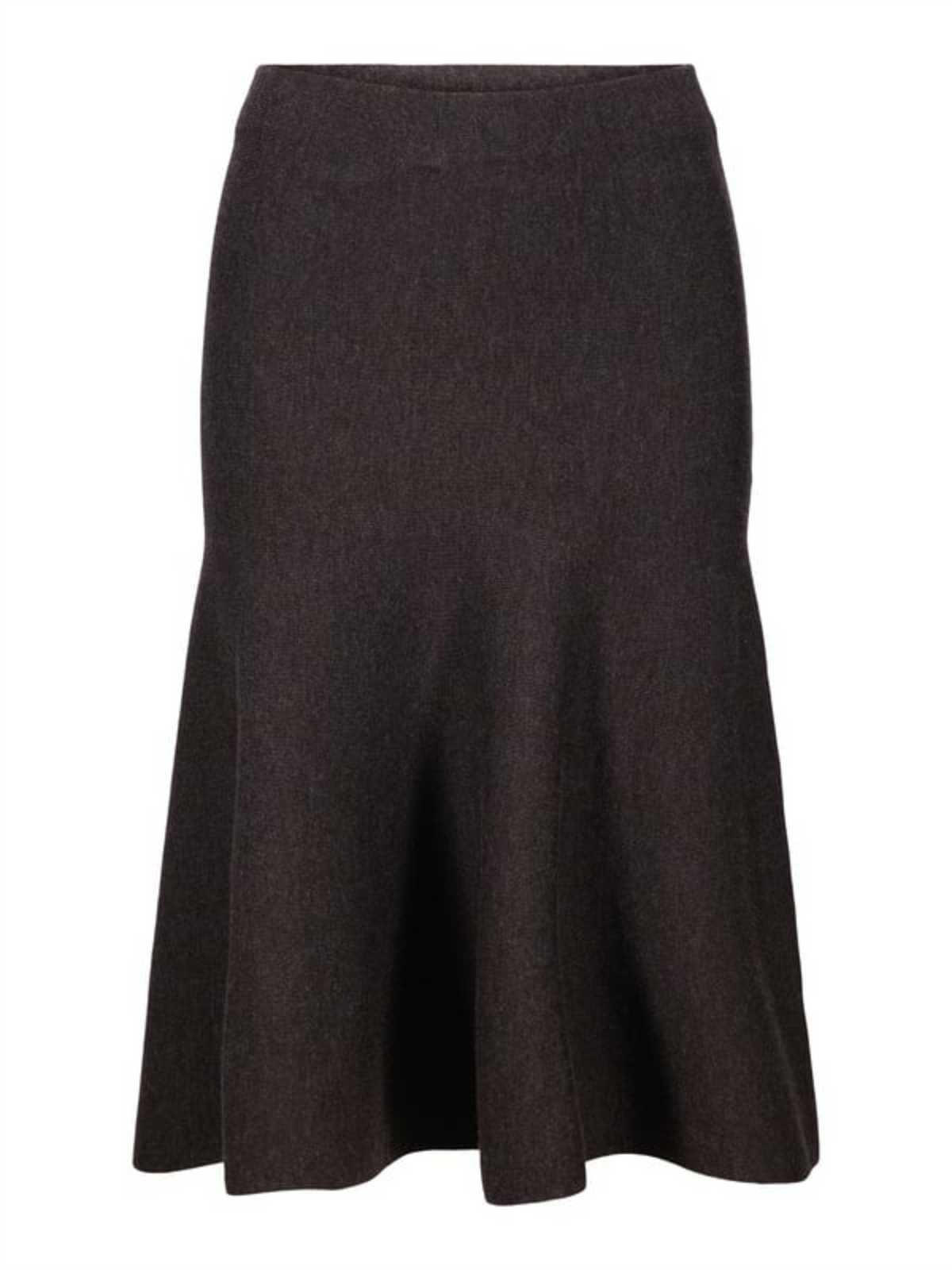 Darja Merino Skirt - Dark Brown Melange