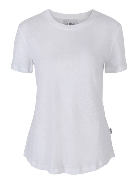 Jane Linen Tee - White