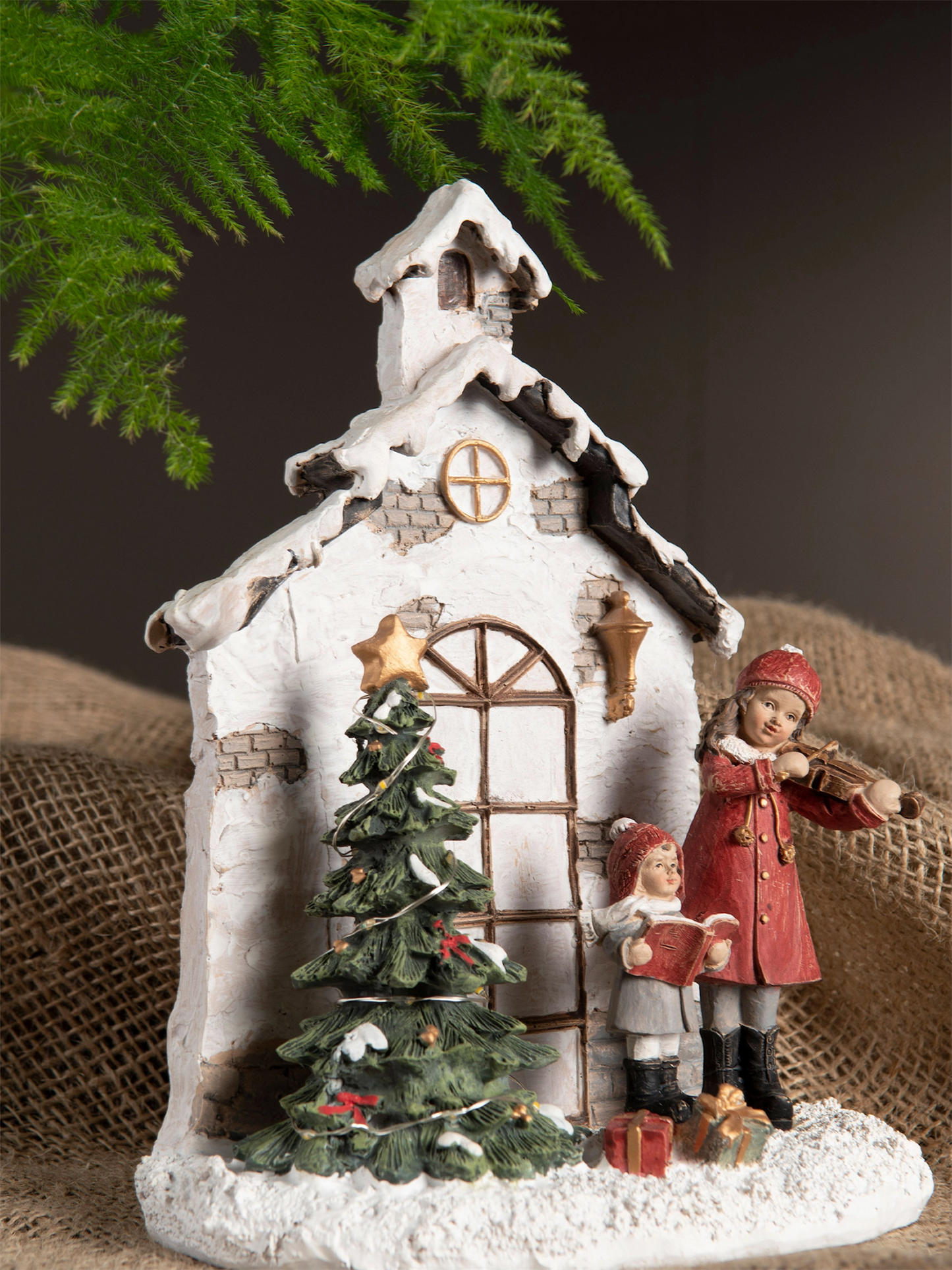 Dekorasjon - Barn Med Fiolin Led-Lys