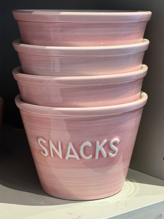 Snacksskål - Soft Pink M/Hvit Tekst