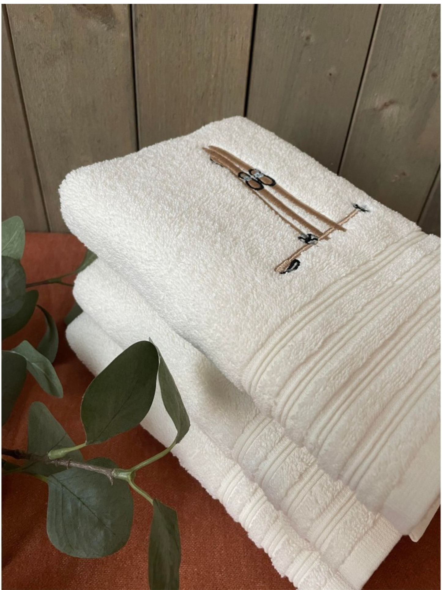 Badehåndkle Ski 70x140cm - Creme