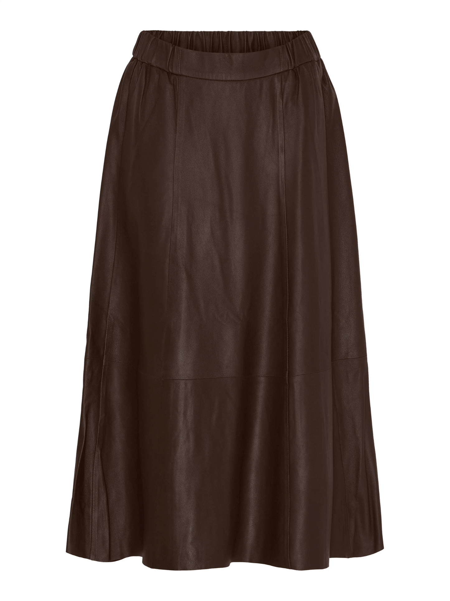 A-Shape Skirt Leather - Espresso - at home