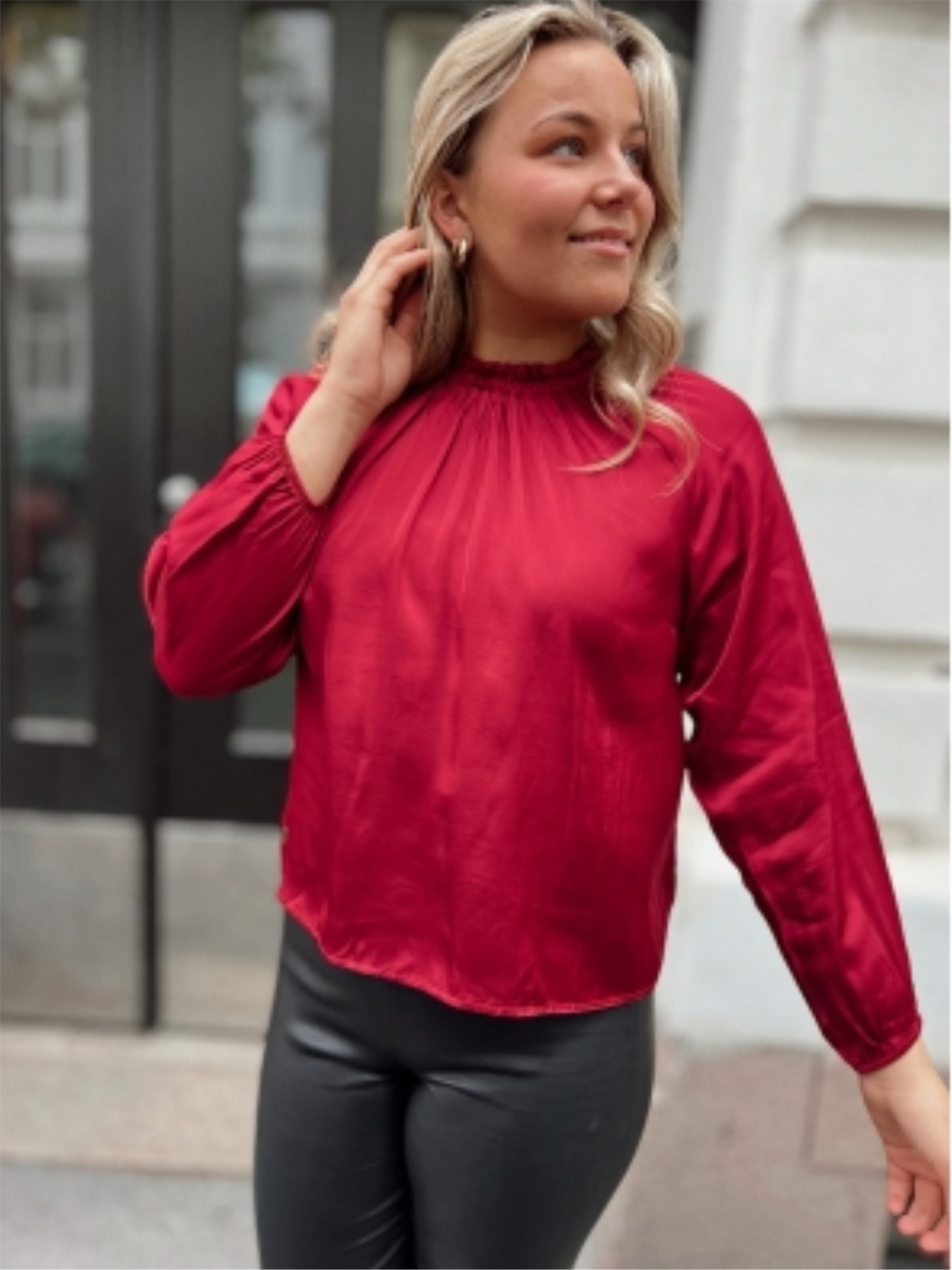 Blouse Smockneck - Burgundy
