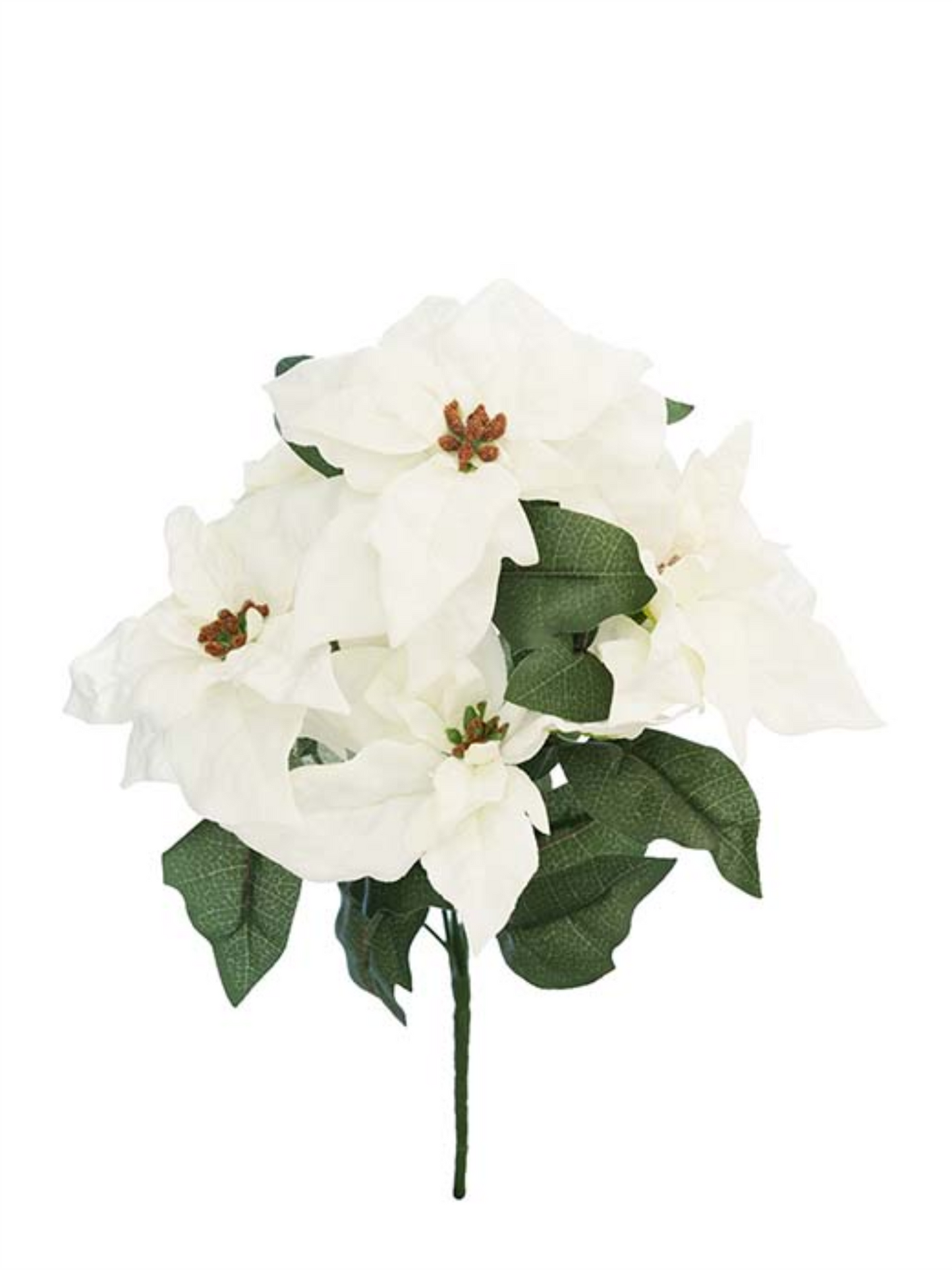 Blomst - Julestjerne Bukett Hvit 35cm