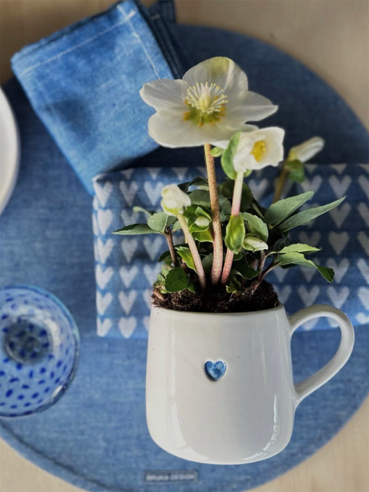 Kopp Med Hjerte - Blue