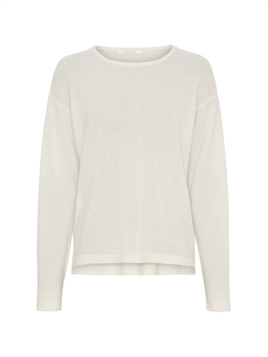 Selina Pure Cashmere Pullover - White