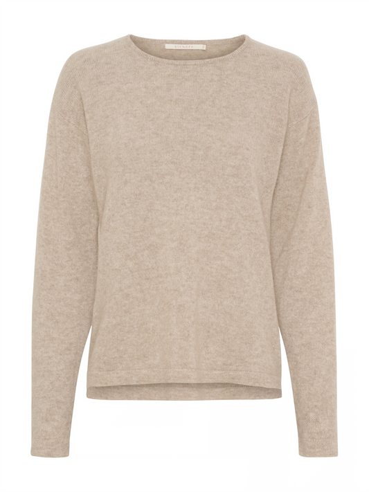 Selina Pure Cashmere Pullover - Nougat Melange