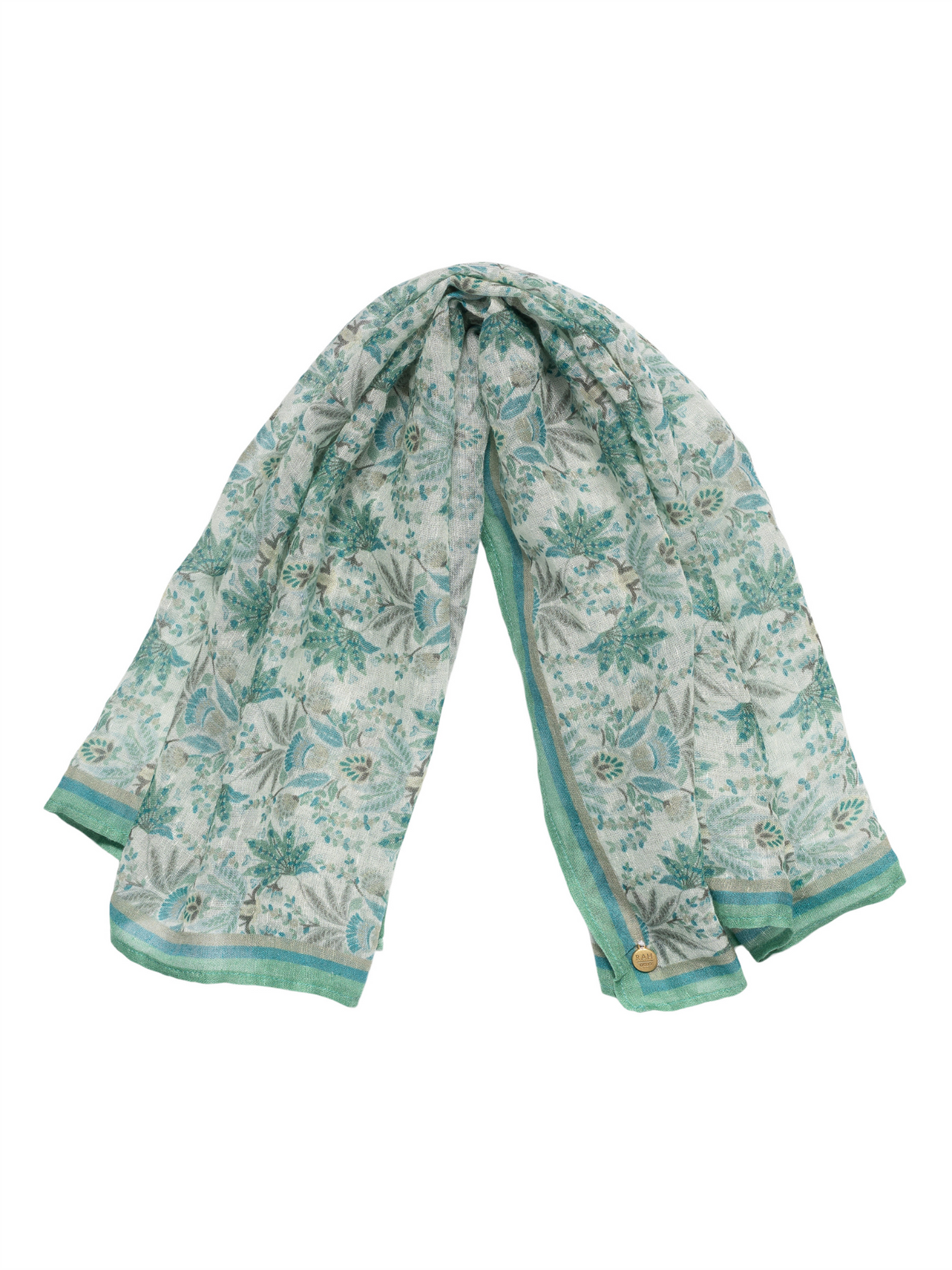 Skjerf - Green Leaf Print