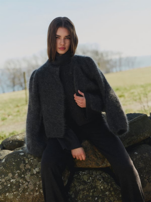 Amelia Chunky Cardigan - Charcoal