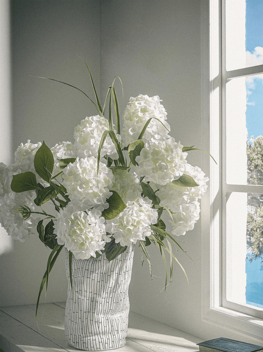 Blomst - Hortensia 70cm Hvit - at home