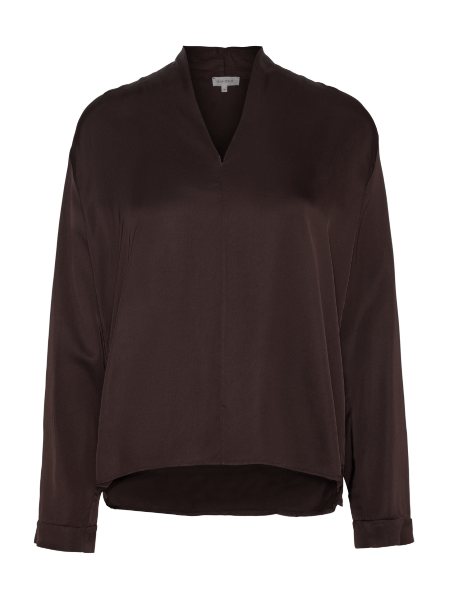 Blouse Solid - Mokka - at home