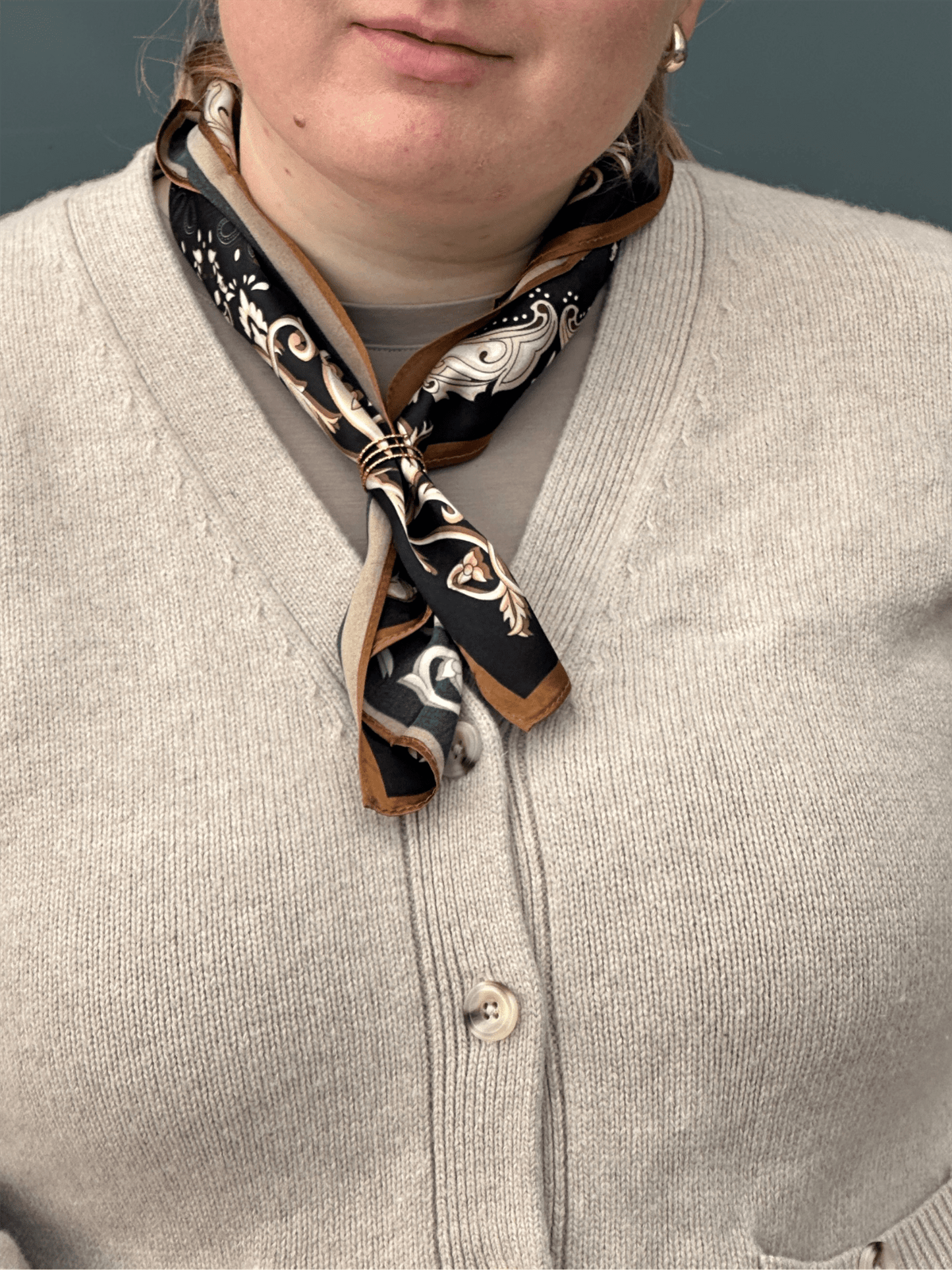 Bonita Scarf - Black - at home