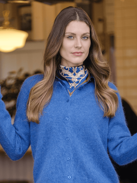 Bonita Scarf - Shaded Blue - at home