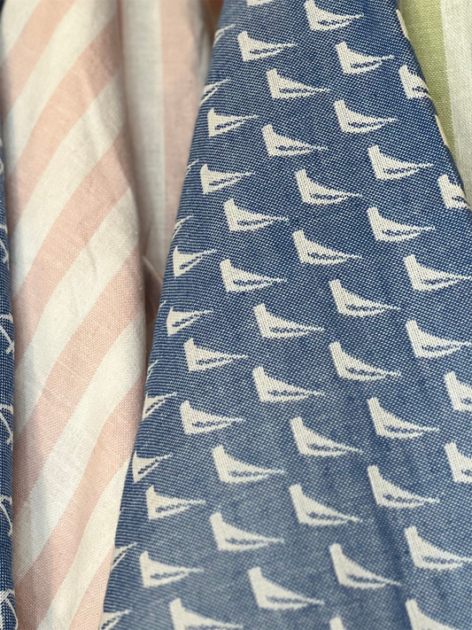 Kjøkkenhåndkle Med Seilbåt - Blå