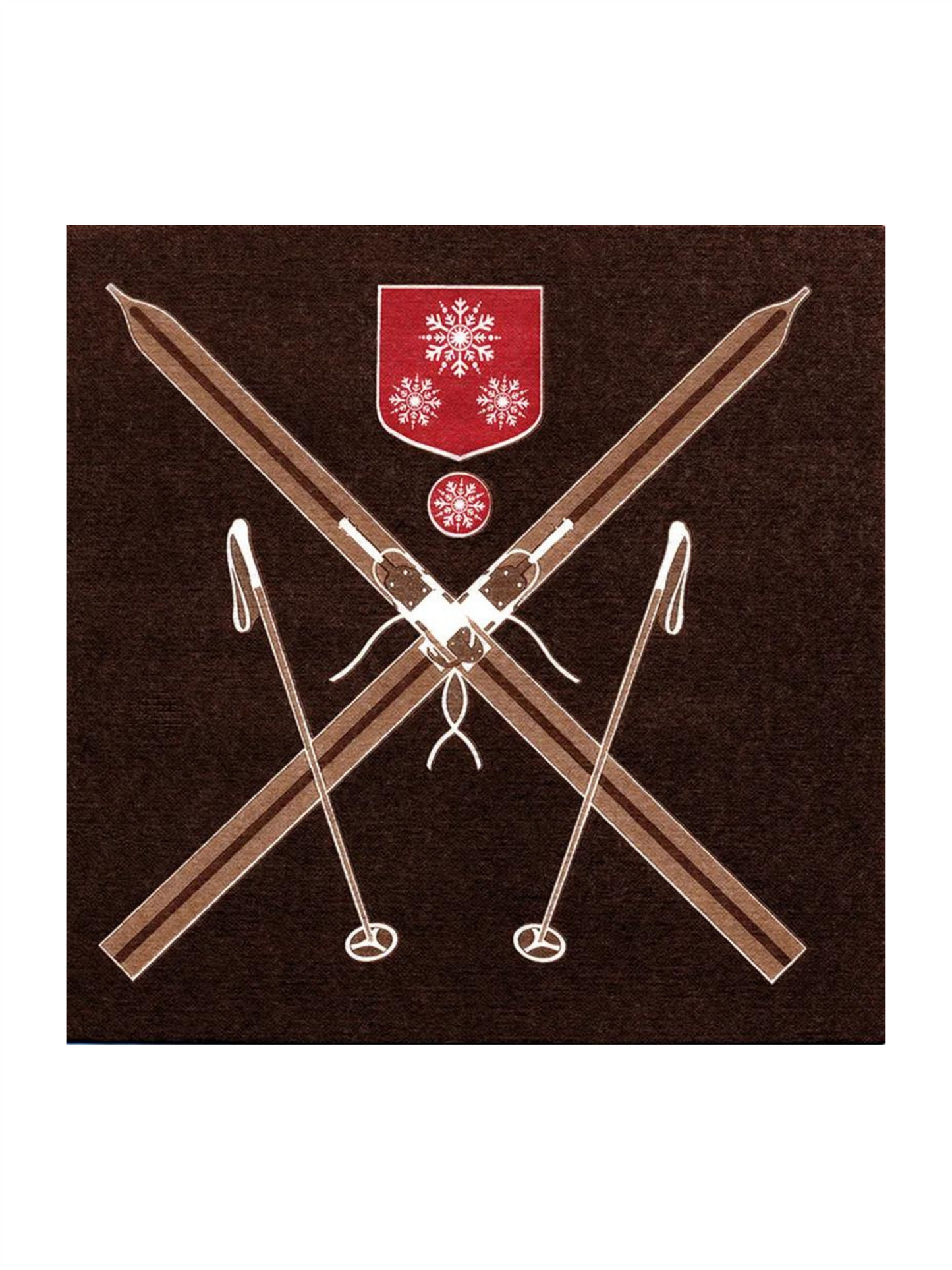Servietter - Ski Lodge Brun 40x40cm