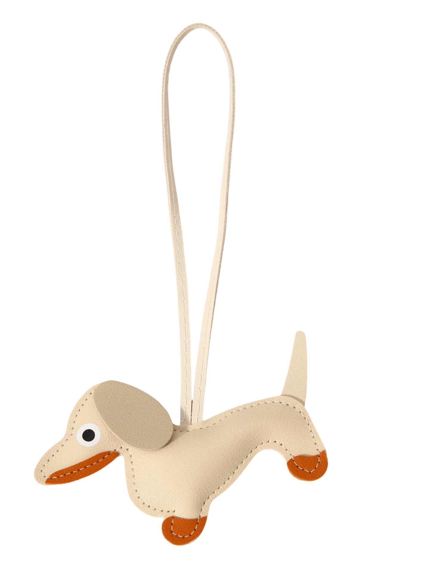 Dog Bag Charm Dachs - White - at home