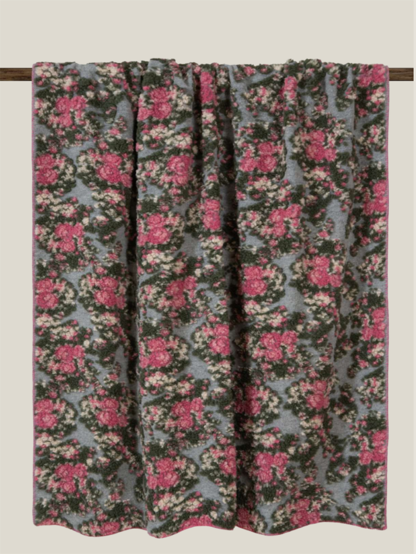 Pledd - Sweet Roses 150x190 Boiled Wool