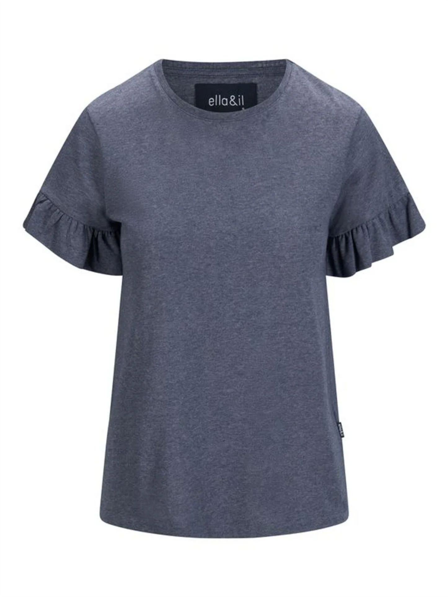 Lara Cotton Blend Tee - Denim Blue