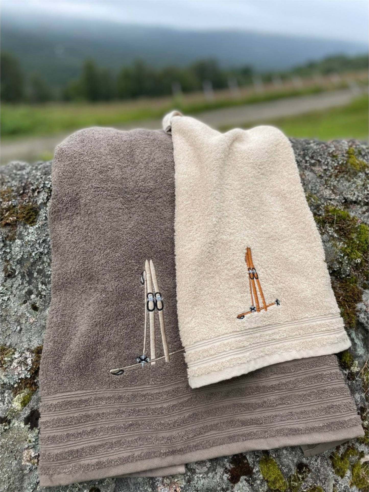 Badehåndkle Ski 70x140 - Mokka