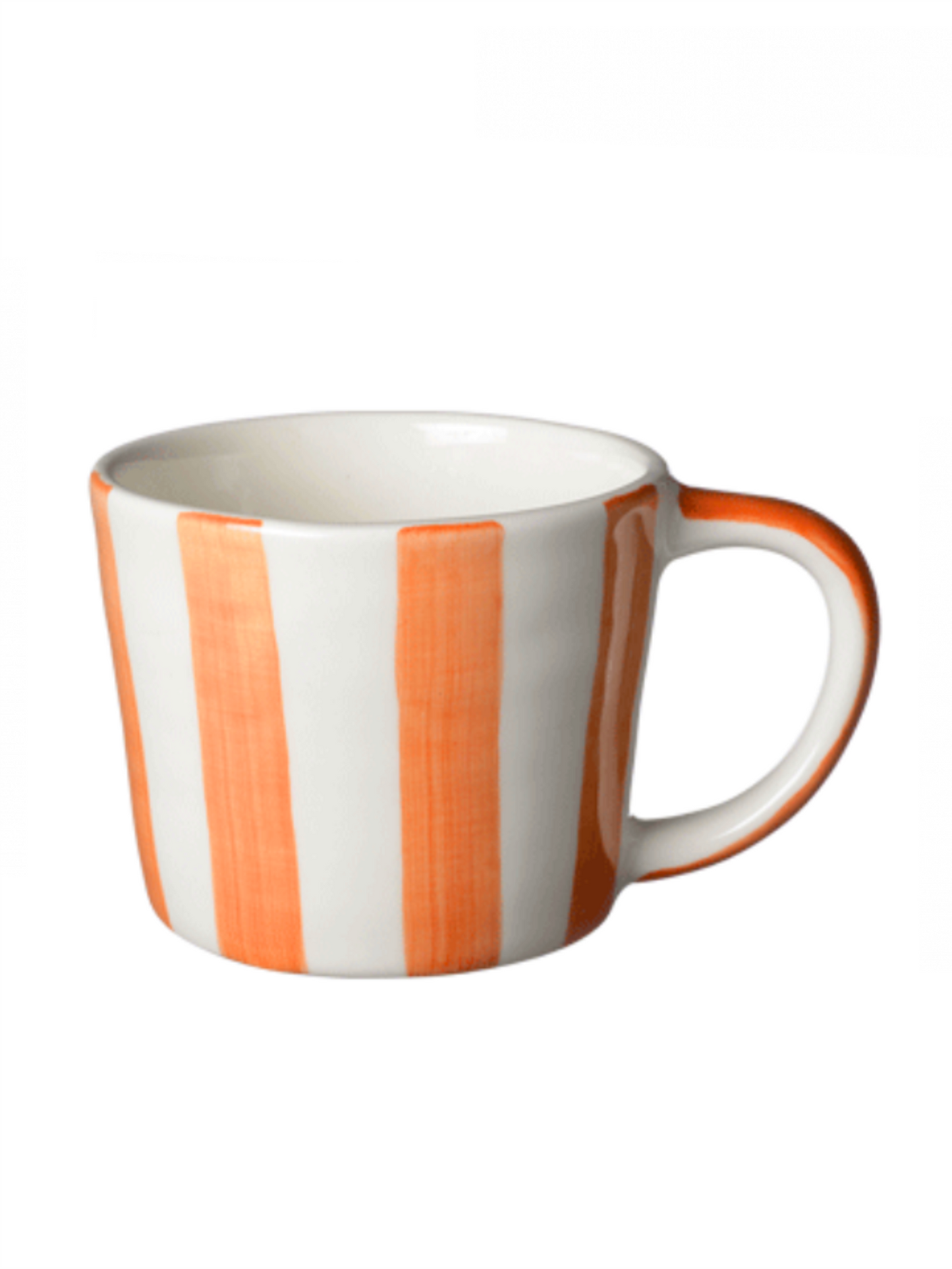 Kopp Cappuccino 35cl Capri - Orange Vertical Stripes
