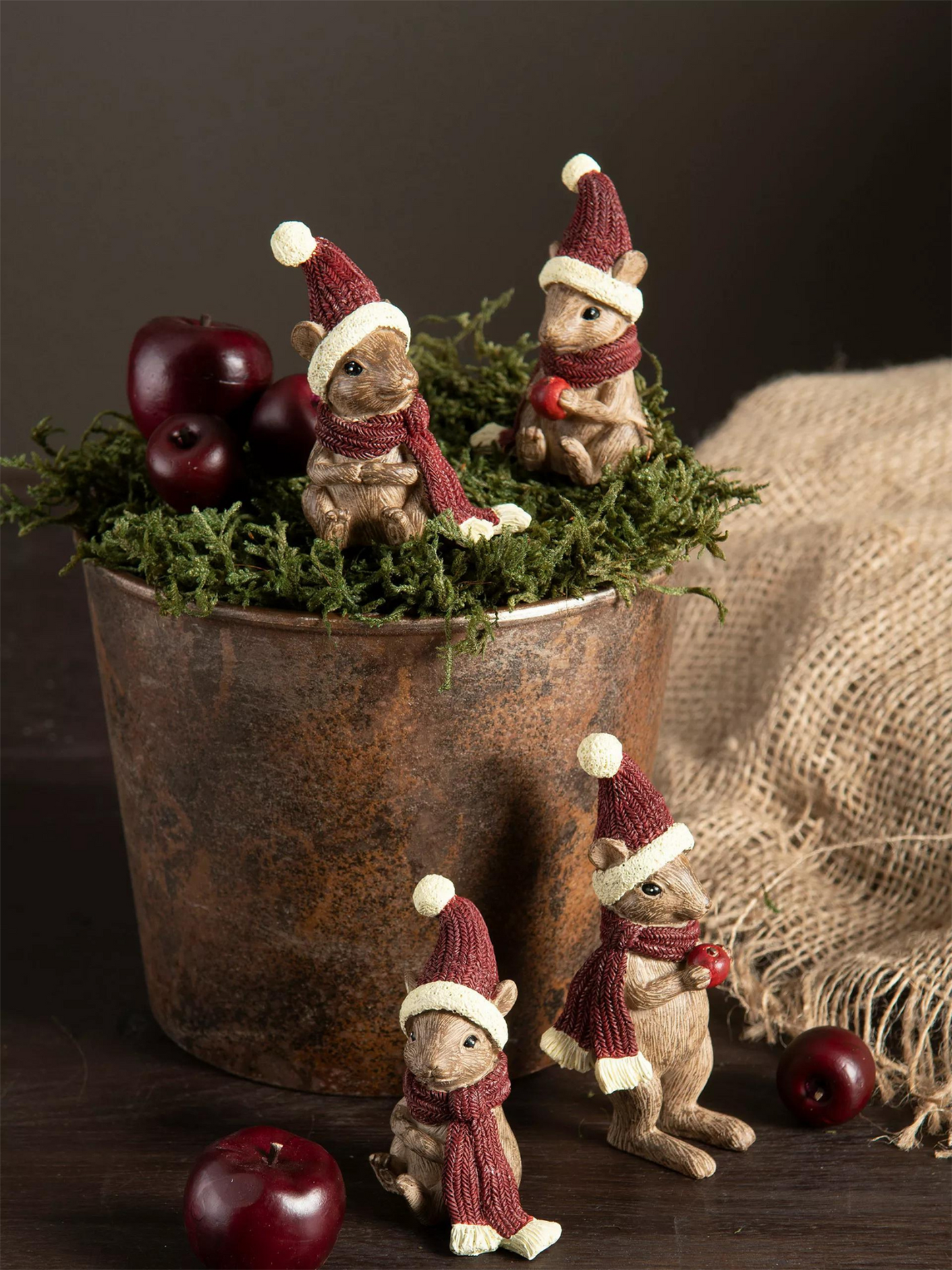 Blomsterpinne - Sittende Mus