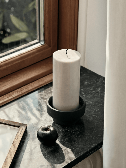 Eco Pillar Candle 15cm - Pure White - at home