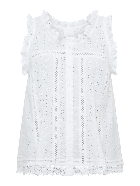 Ember Blouse - White - at home