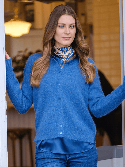 Eva Cardigan - Shaded Blue - at home