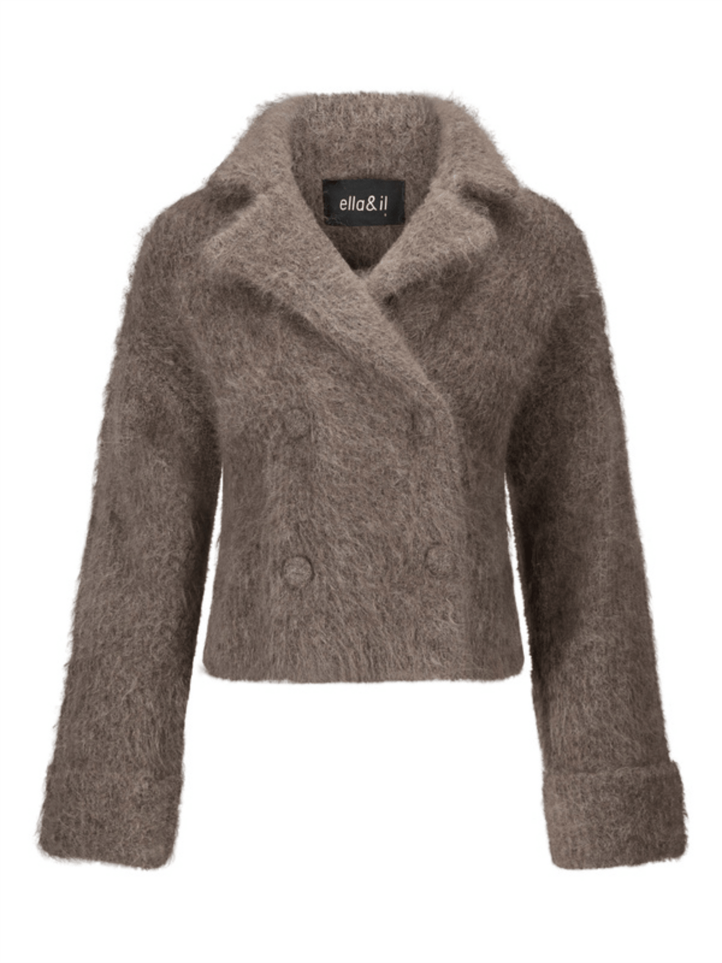 Fenny Chunky Cardigan - Brown - at home
