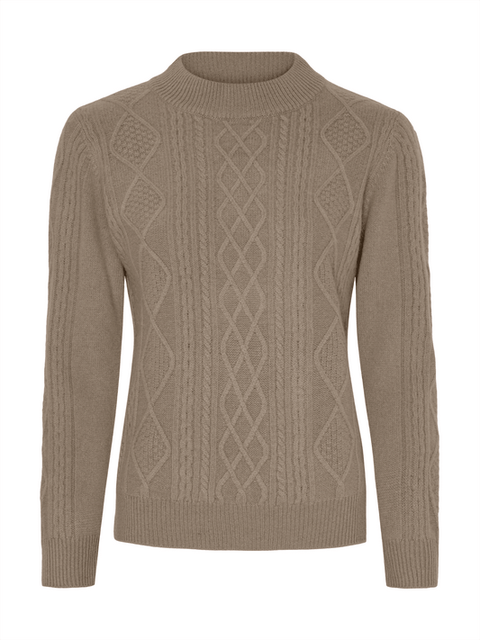 Fines Pure Cashmere Pullover - Natural Brown - at home
