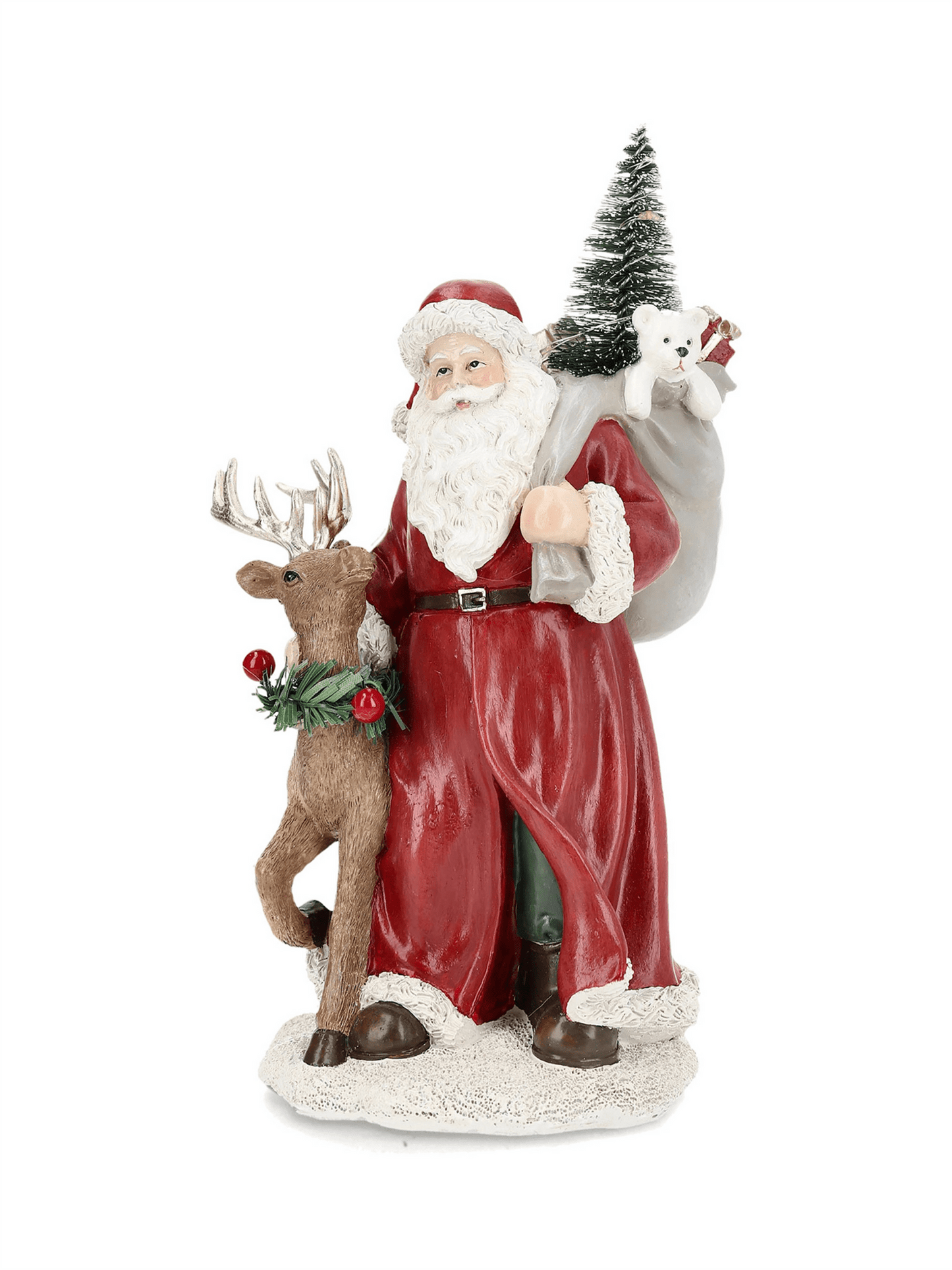 Julepynt - Nisse Med Reinsdyr LED 22cm - at home