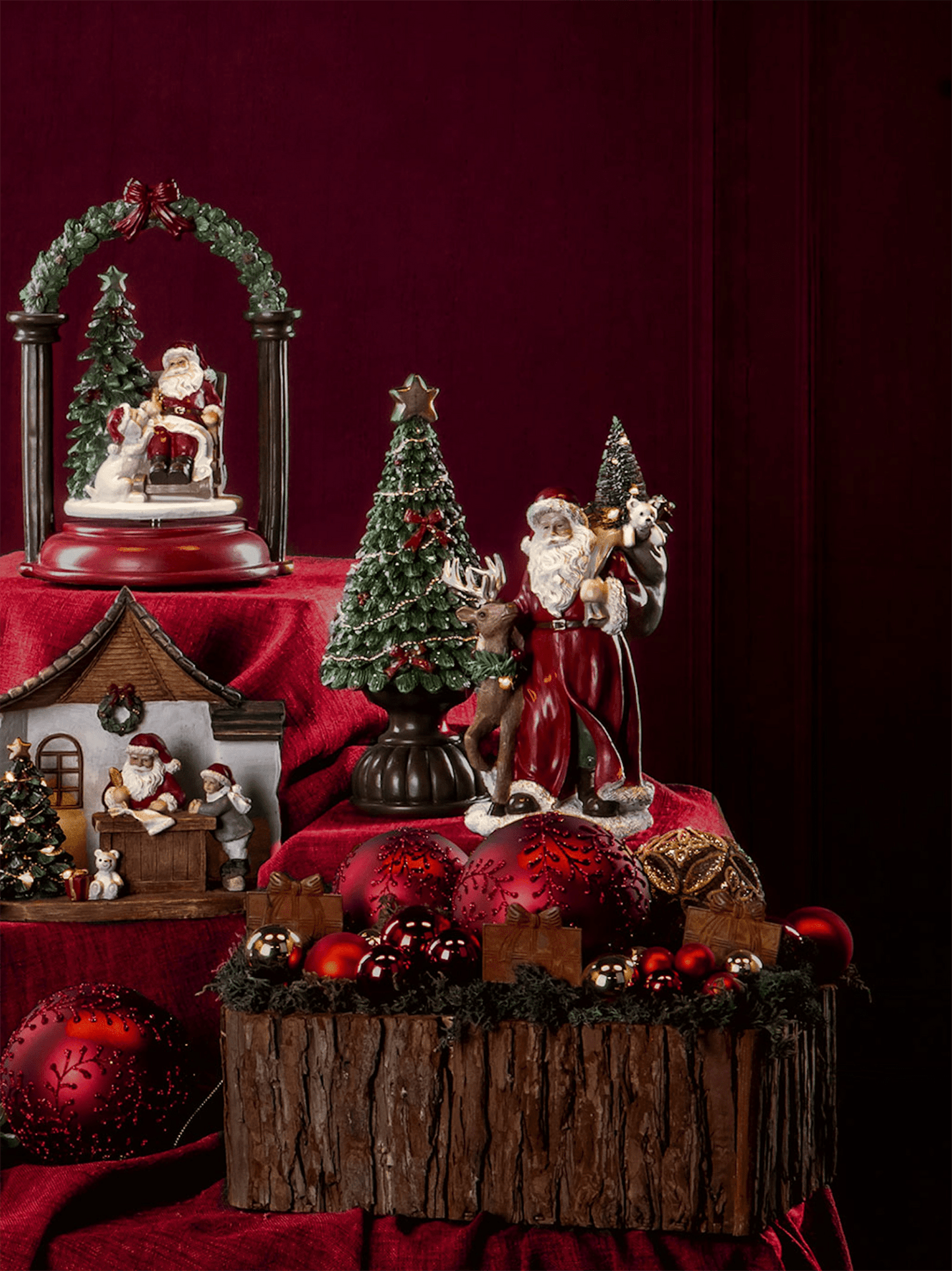 Julepynt - Nisse Med Reinsdyr LED 22cm - at home