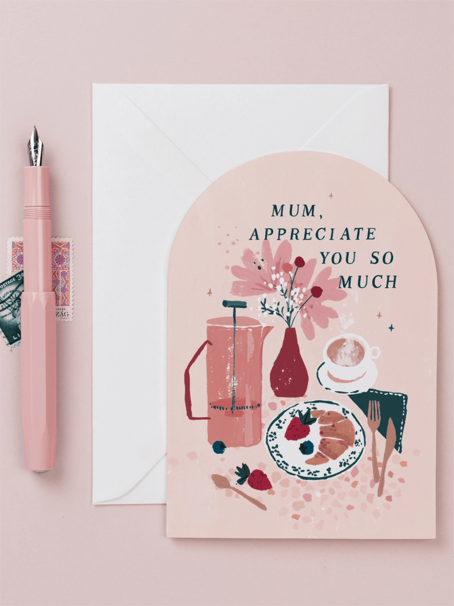 Kort 10.5x15cm - Mum Brunch - at home