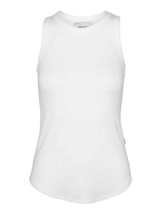 Lea Rib Singlet - White - at home