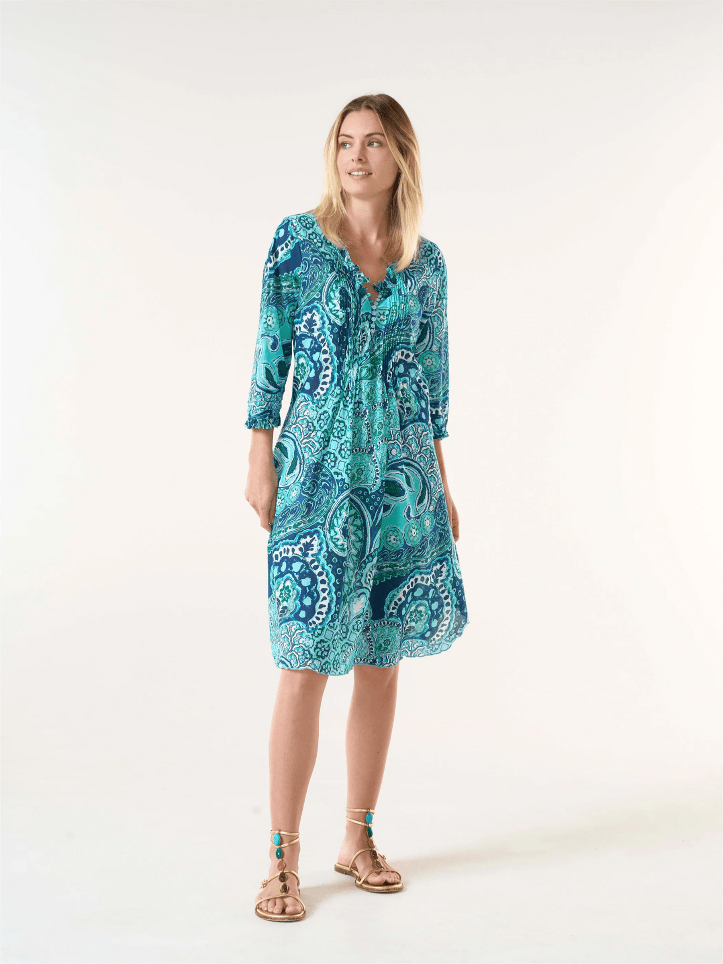 Middy Poppy Dress - Brazil blue - at home